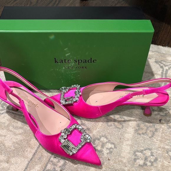 kate spade Shoes - Kate Spade Fuchsia Embellished Heels